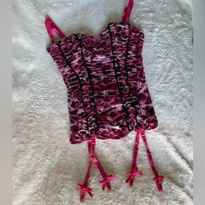 Victoria’s Secret Hot Pink Sexy Little Things Cheeta Corset Y2K BIMBO NWT 36C 🎀